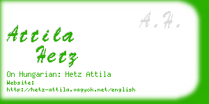 attila hetz business card